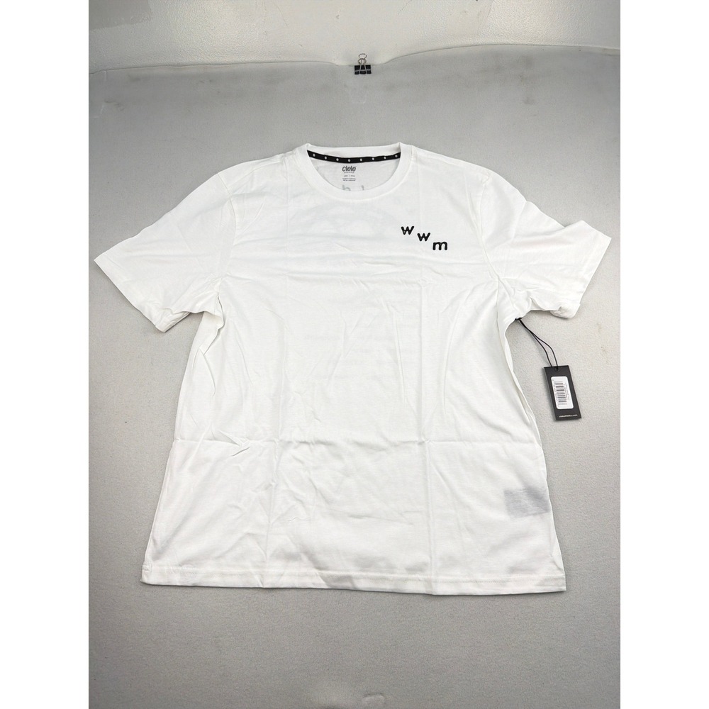Ciele Athletics Worldwide Movement White Recycled Cotton Graphic T-Shirt Large